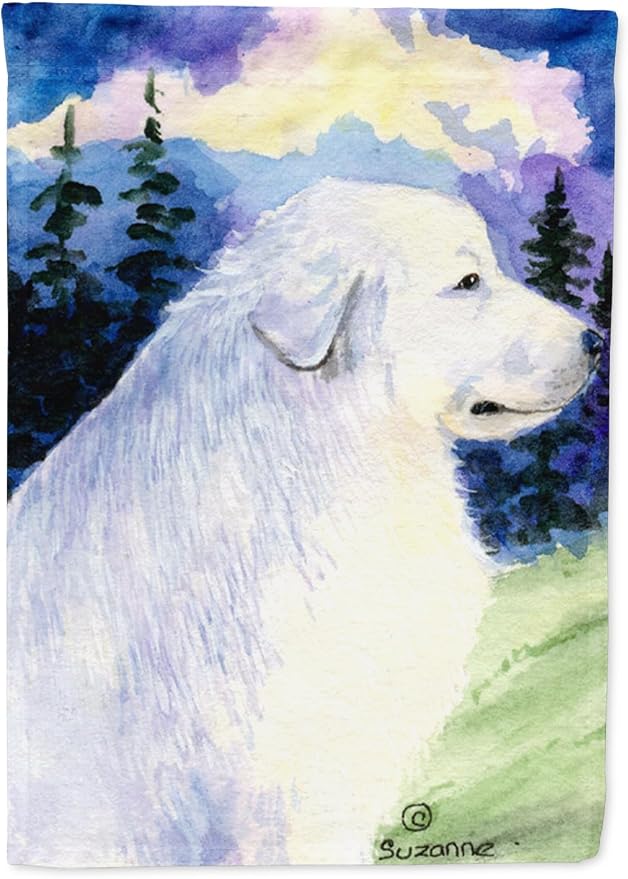 Caroline's Treasures SS8980GF Great Pyrenees Garden Flag Mailbox Flag Decorative Yard Flag Banner Outside Patio Artwork Yard Flower Beds, Garden Size, Multicolor