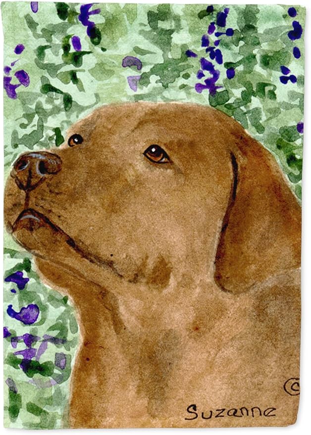 Caroline's Treasures SS8743GF Chocolate Labrador Garden Flag Mailbox Flag Decorative Yard Flag Banner Outside Patio Artwork Yard Flower Beds, Garden Size, Multicolor