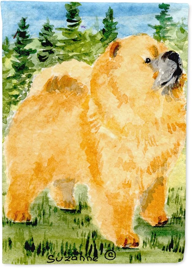 Caroline's Treasures SS8871GF Chow Chow Garden Flag Mailbox Flag Decorative Yard Flag Banner Outside Patio Artwork Yard Flower Beds, Garden Size, Multicolor