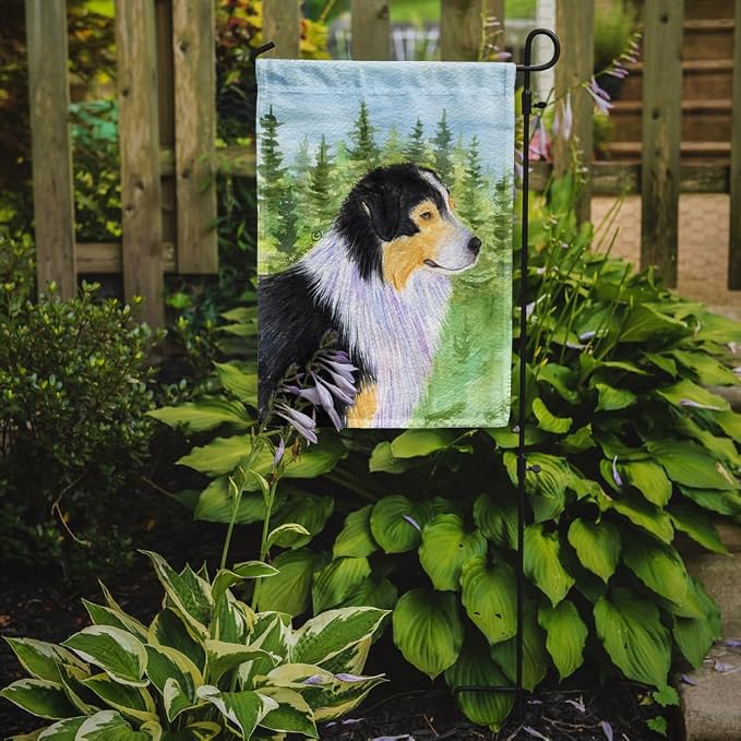 Caroline's Treasures SS8316GF Australian Shepherd Garden Flag Mailbox Flag Decorative Yard Flag Banner Outside Patio Artwork Yard Flower Beds, Garden Size, Multicolor