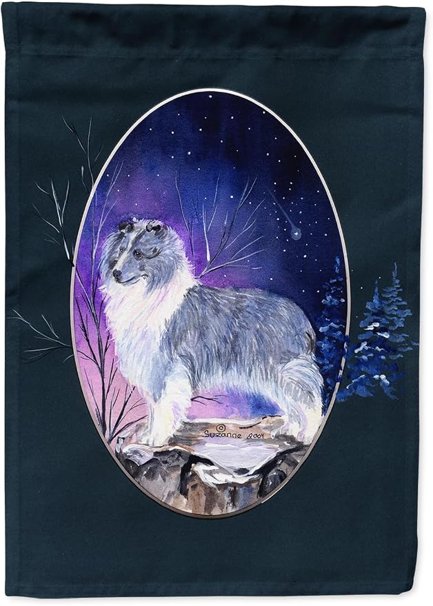 Caroline's Treasures SS8073GF Sheltie Garden Flag Mailbox Flag Decorative Yard Flag Banner Outside Patio Artwork Yard Flower Beds, Garden Size, Multicolor