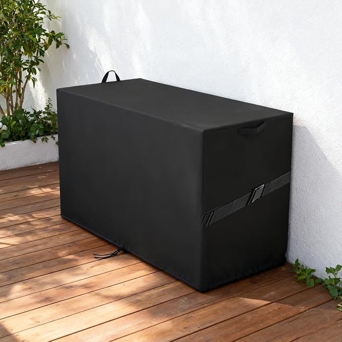 Outdoor Storage Box Cover，Waterproof Resin Storage Bin Cover Deck Box Covers-62"L x 25"W x 28"H