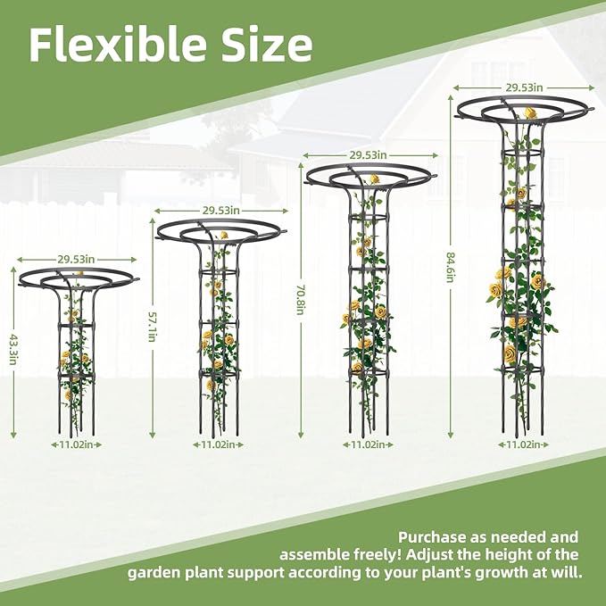 Garden Trellis for Climbing Plants Outdoor,43 Inch Umbrella Trellis for Potted Plants,Plant Trellis Support for Potted Plants Climbing Vine Rose Clematis Vegetable Trellis