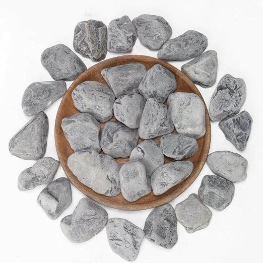 LOIOOJ Black Natural River Rocks, 2-2.5 Inch Decorative Stones for Plants, Garden, and Landscaping – 10LB, Ideal for Walkways, Vases, Crafting, Home Decor, and Outdoor Landscaping