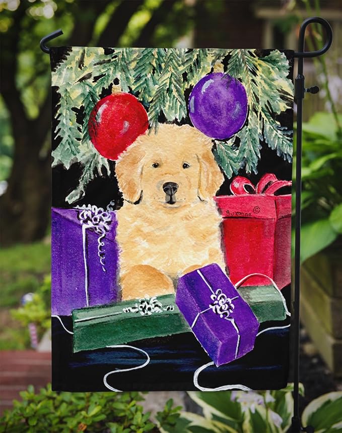 Caroline's Treasures SS8581GF Golden Retriever Garden Flag Mailbox Flag Decorative Yard Flag Banner Outside Patio Artwork Yard Flower Beds, Garden Size, Multicolor