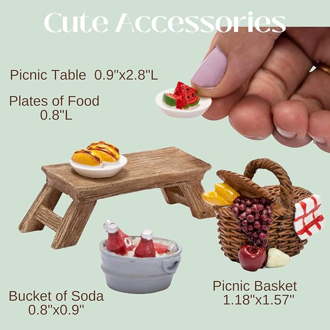 PRETMANNS Fairies for Fairy Garden – Cute Accessories for an Outdoor Miniature Garden – Fairy Figurines Kit - 9 Colorful & Beautifully Crafted Pieces