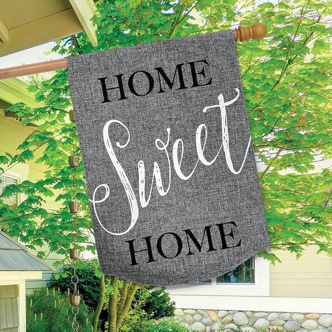 Briarwood Lane Home Sweet Home Burlap House Flag