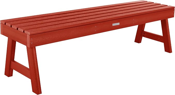 highwood Weatherly Backless Bench, 5 Feet, Rustic Red