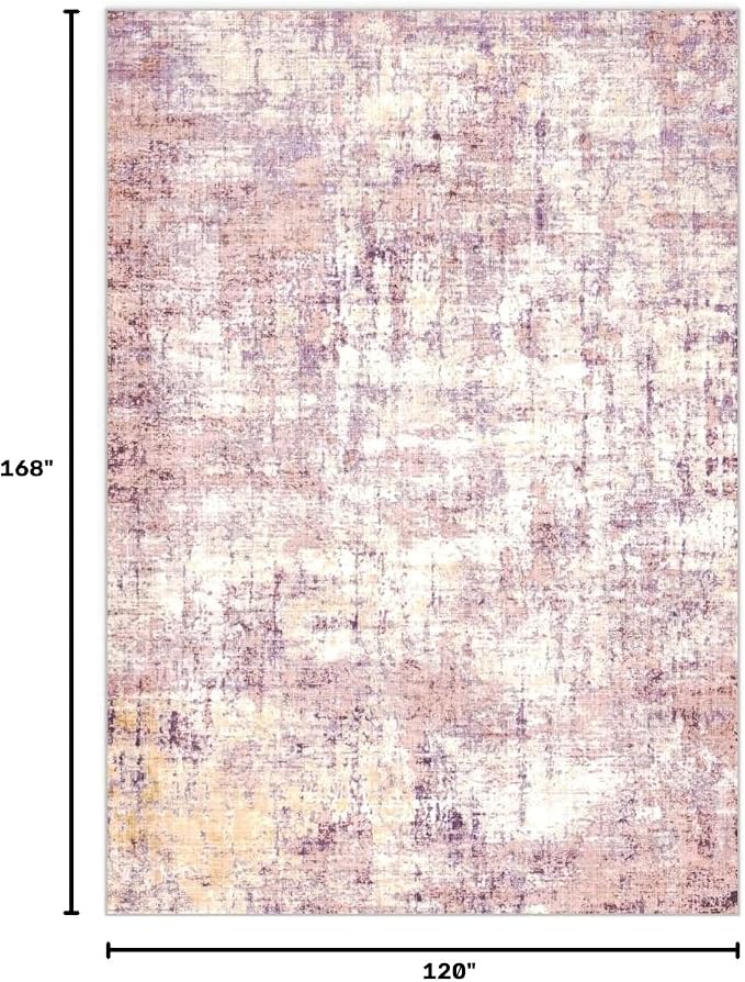 10x14 Area Rugs Washable Modern Abstract Living Room Bedroom Rug | Non Slip Soft Carpets Indoor Floor Stain Resistant Large Carpet for Bedroom Dining Room Farmhouse Nursery Home Office