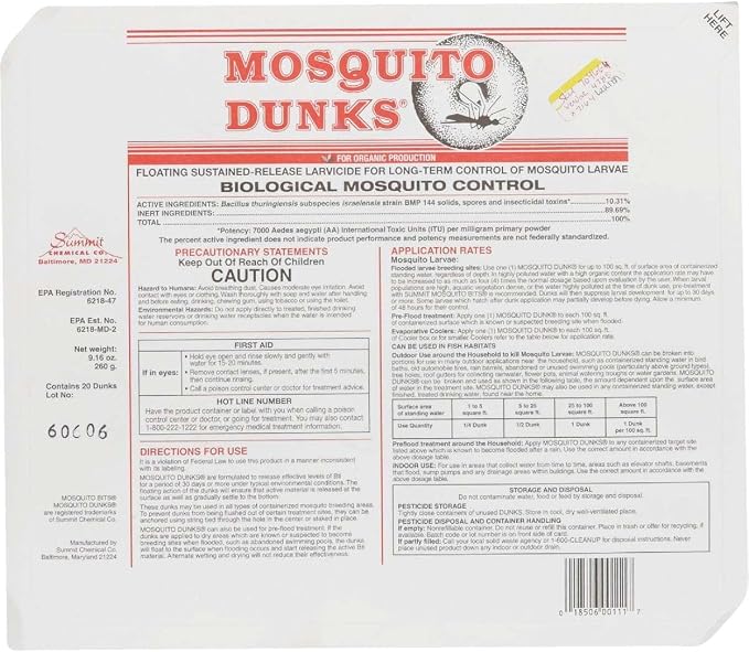 Summit Mosquito Dunk Tablet, 20 Count (Pack of 1)