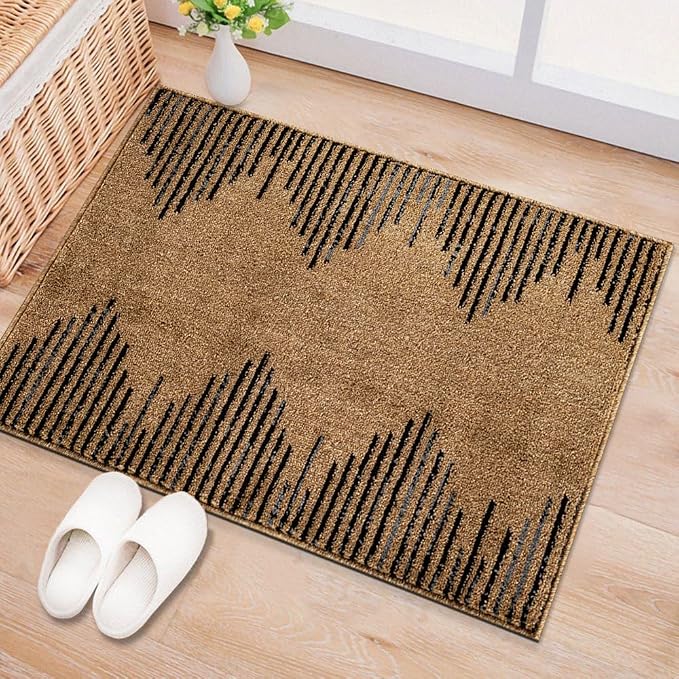 Rugshop Bohemian Stripe Stain Resistant High Traffic Area Rug Jute 2' x 3' | Rectangular, Size 2' x 3', Living Room, Bedroom, Dining Room, Home Office, Kitchen, Entryway, Hallway, Nursery, Kids Room
