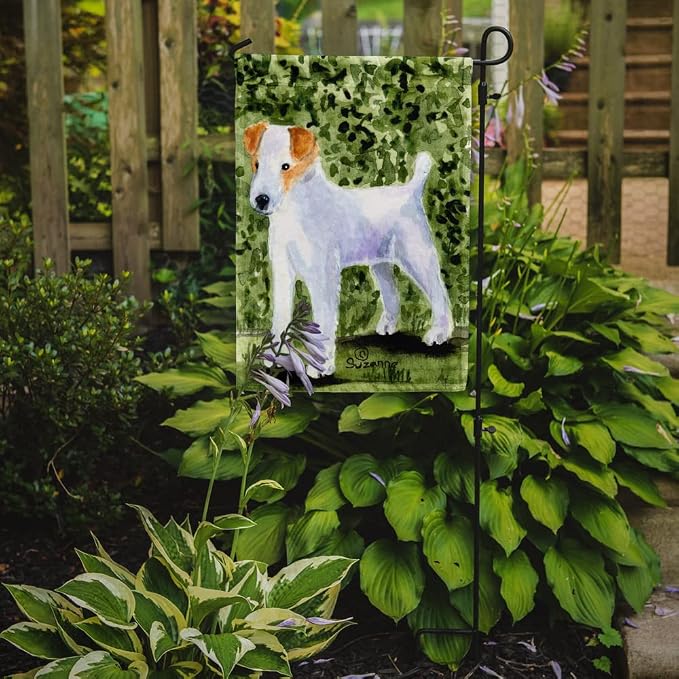 Caroline's Treasures SS8734GF Jack Russell Terrier Garden Flag Mailbox Flag Decorative Yard Flag Banner Outside Patio Artwork Yard Flower Beds, Garden Size, Multicolor