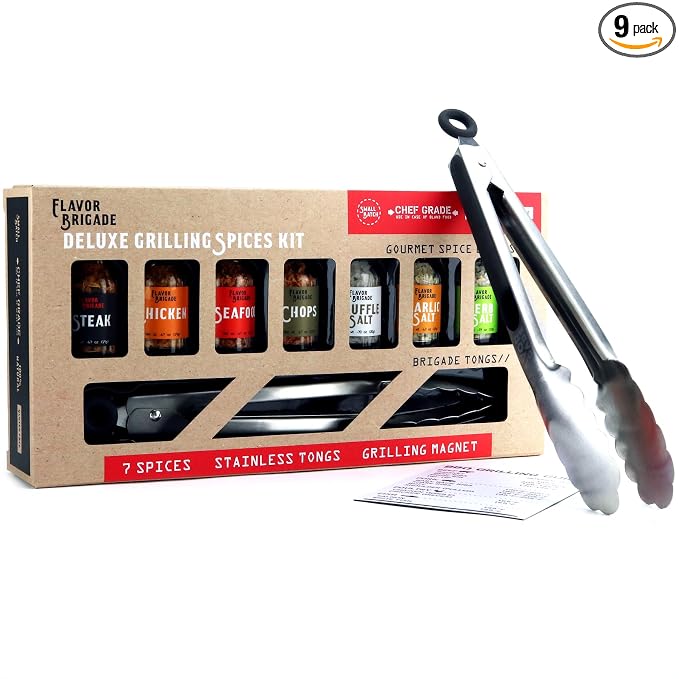 Grilling Spices Gift Set for Men – BBQ Rubs & Seasonings Variety Pack for Grilling, Smoking & Barbecue – Gift for Dad, Husband, Boyfriend, Son in Law, Brother