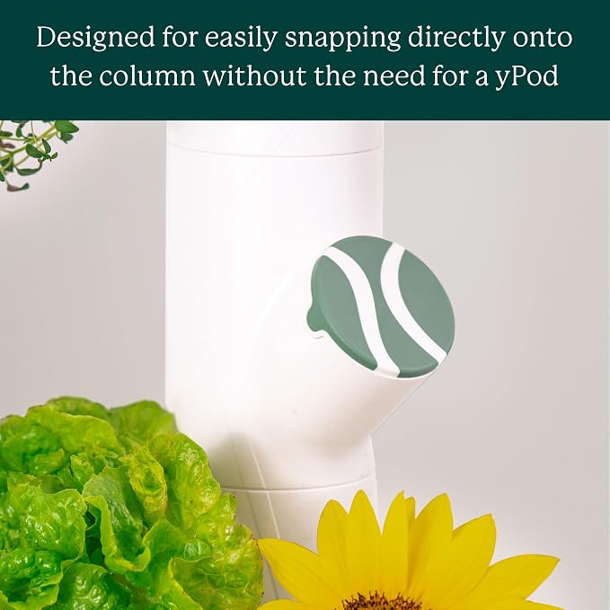 Gardyn Caps for Hydroponics Growing System - 5 Pack, Sage Green | For your Gardyn indoor garden, solution for a cleaner & more beautiful garden when growing fewer than 30 plants
