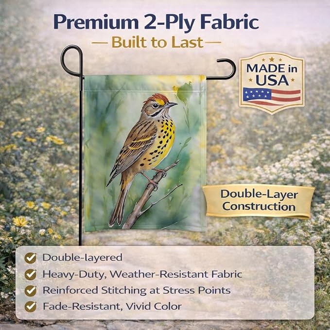Caroline's Treasures Alabama Yellowhammer Garden Flag Mailbox Flag Decorative Yard Flag Banner Outside Patio Artwork Yard Flower Beds, Garden Size, Multicolor