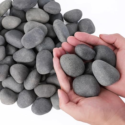 20 lbs Rocks for Outdoor Landscaping, 1"-2" Aquarium Rocks for Fish Tank, Natural Decorative Garden Stone for Plants, Flower Pots, Vase, Walkways, Yard