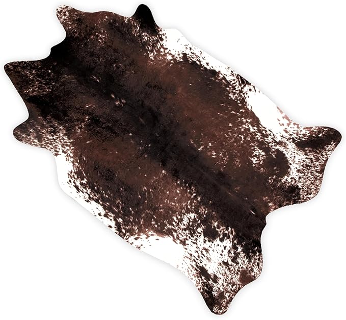 MACEVIA Faux Cowhide Rug Cute Cow Print Rugs Animal Area Carpet Western Decor for Living Room Bedroom Non-Slip 43.3" L x 29.5" W(3.6ft x 2.4ft)