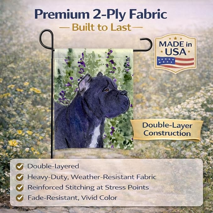 Caroline's Treasures SS8841GF Cane Corso Garden Flag Mailbox Flag Decorative Yard Flag Banner Outside Patio Artwork Yard Flower Beds, Garden Size, Multicolor