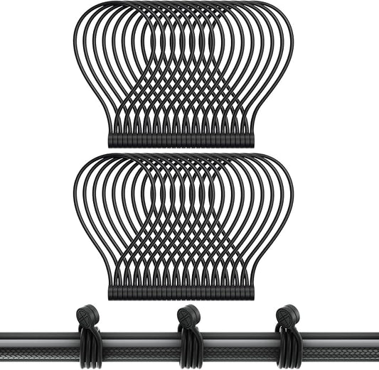 Magnetic Twist Ties, Reusable Silicone Cable Ties with Strong Magnet for Bundling and Organizing,Cord Wrap Clip Straps for Home or Office (Black-32 Packs)