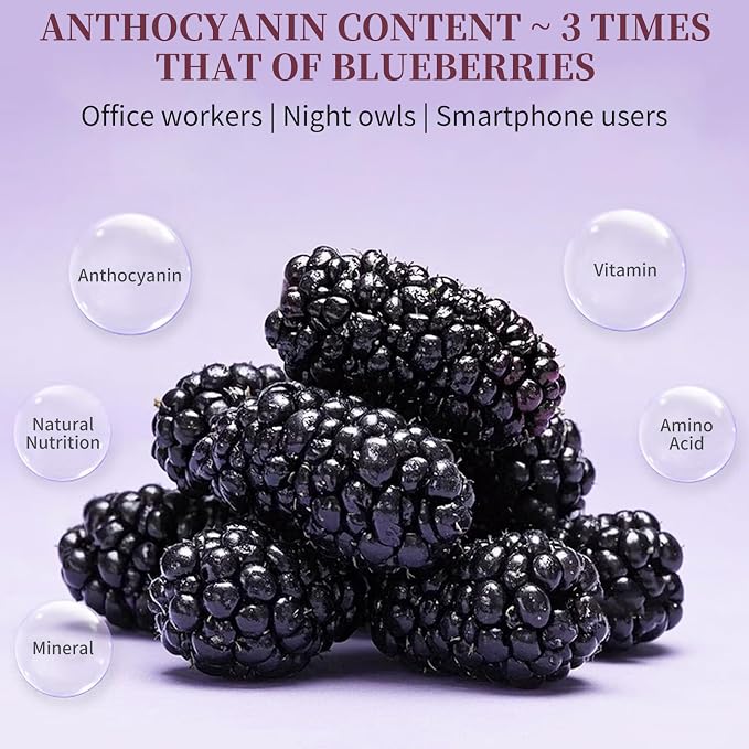 Baihuatang Natural Dried Black Mulberries Premium Dried Black Mulberries Dried Mulberries Black Mulberry Tea Herbal Tea No Sugar Added & No Additives Dried Fruit Snack 黑桑椹干 桑葚 250g/8.8oz