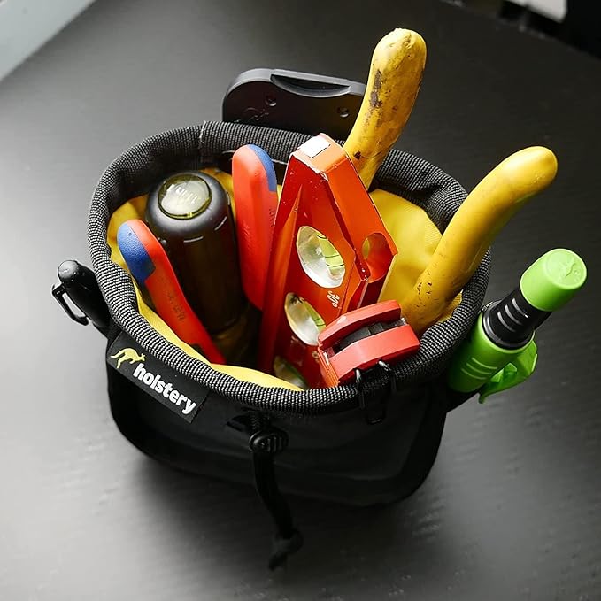 Joey Pouch PRO | Clip-On Tool Belt Bag for Tools, Screws, and Nails - Great for an Electrician, HVAC Tech, Plumber, Carpenter, Contractor, Handy Man, and Any Tradesperson - Metal Clip
