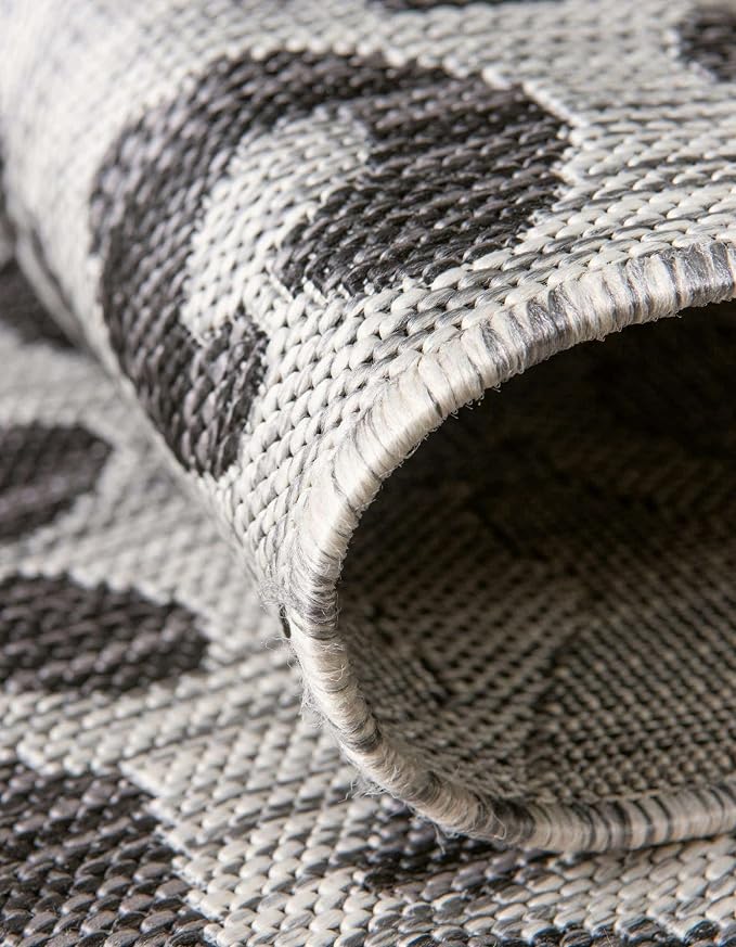 Unique Loom Outdoor Safari Collection Area Rug - Leopard (3' 1" x 6' 1" Hearth Light Gray/Gray)
