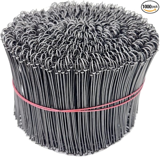 Zeluga 23-270 6in. 16 Gauge 1000 Pc. Black Annealed Steel Double Loop Reinforcement Cable Rebar Wire Ties