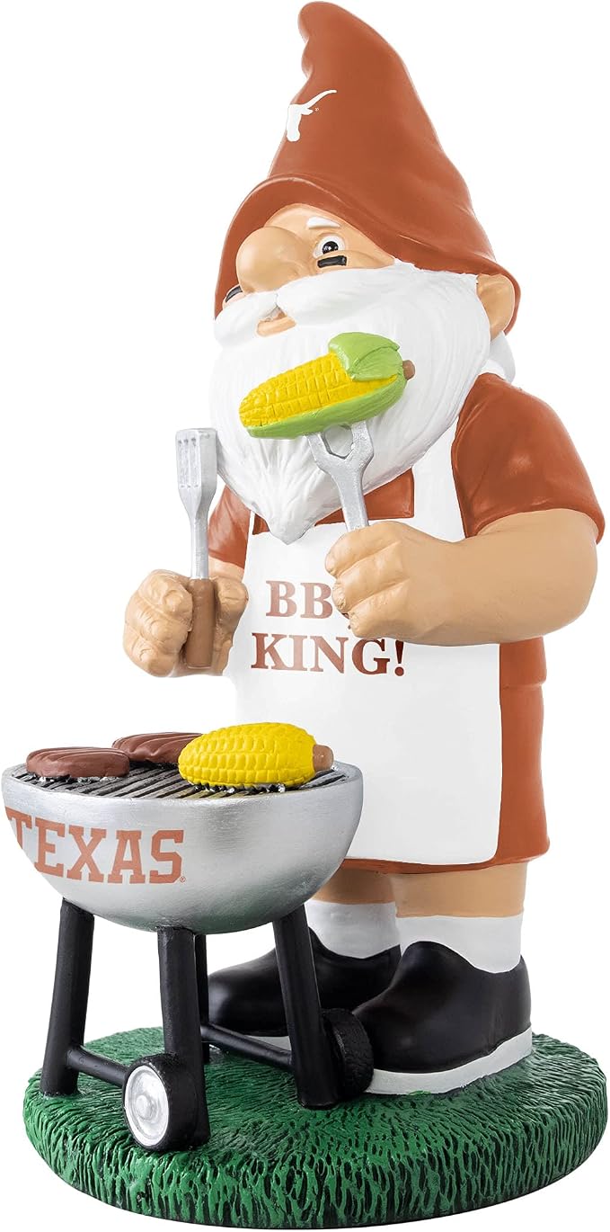 FOCO NCAA Unisex-Adult NCAA College Team Logo Grill Garden Statue Outdoor Gnome 10"