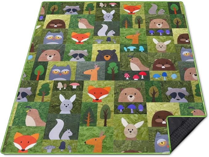 Supfitness Extra Large Picnic Blankets Waterproof Foldable (60"x 80") Boho Beach Blanket Waterproof Sandproof,3-Layer Thicking Mat Outdoor Packable Camping Blanket