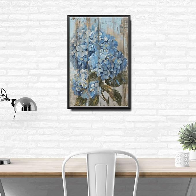 Metal Sign Tin Sign Vintage Wall Art Rustic Testament Hydrangea Tin Sign for Easy Installation Weather Resistant Design and Vintage Gr Garden Sign for Club 12×16 Inches with Metal Frame