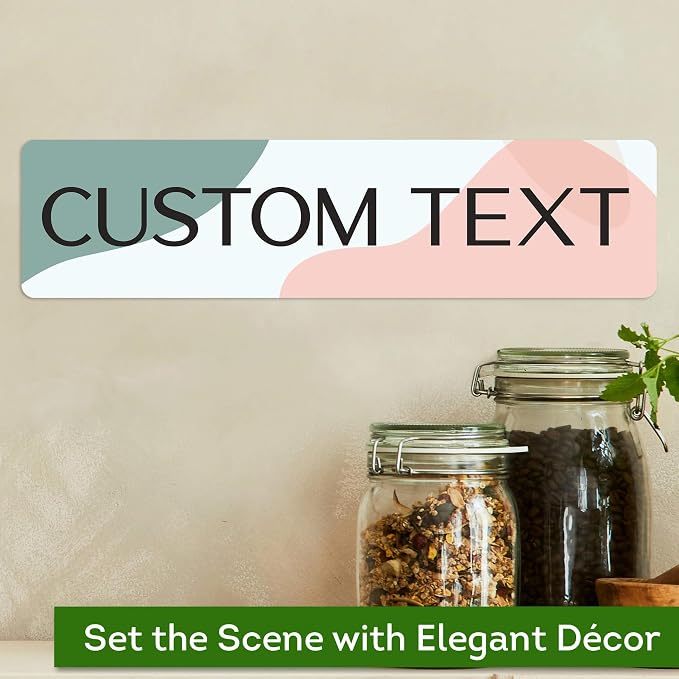 Custom Sign, Christmas Gift Custom Street Sign, 11 Font Colors, 13 Font Styles, 4 Hole Options, 22 Sizes, 3x12 Inches, Rust Free DiBound, Fade Resistant, Made in USA by My Sign Center (Minimalist)