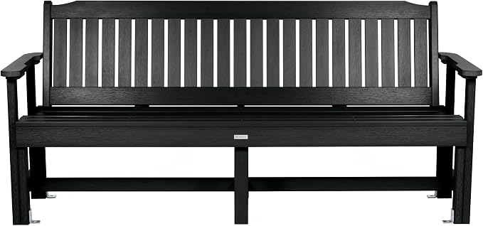 Sequoia Professional CM-BENSQ62-BKE Commercial Grade Exeter 6 Foot Garden Bench, Black