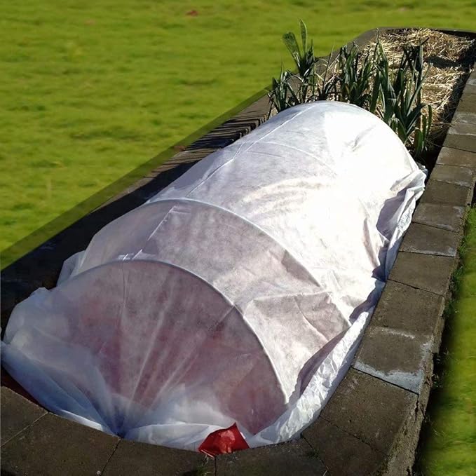 Agfabric Plant Covers Freeze Protection Row Cover 1.2oz 6'x50' Frost Blanket for Freeze Protection,Frost Cloth for Plants,White