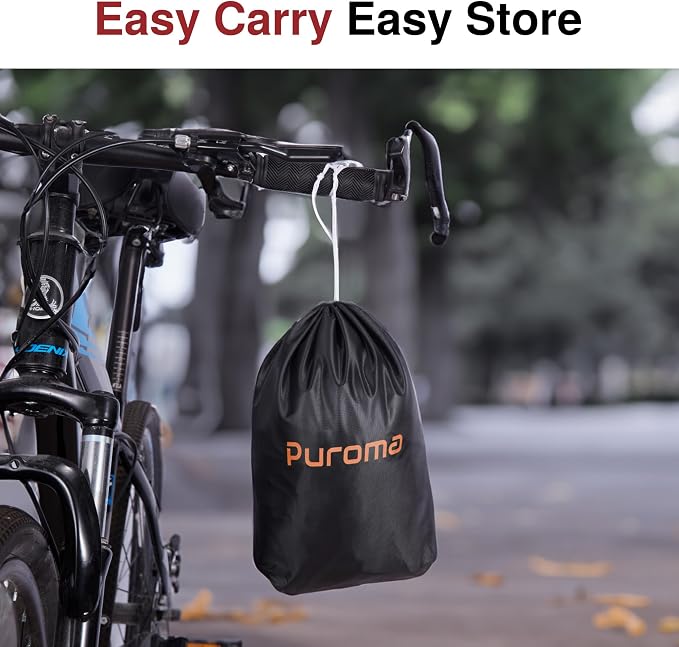 Puroma Bike Cover for 1/2/3 Bikes, 210D Waterproof Outdoor Storage Bicycle Covers Rain Sun UV Dust Wind Proof with Lock Hole for Mountain Road Electric Bike