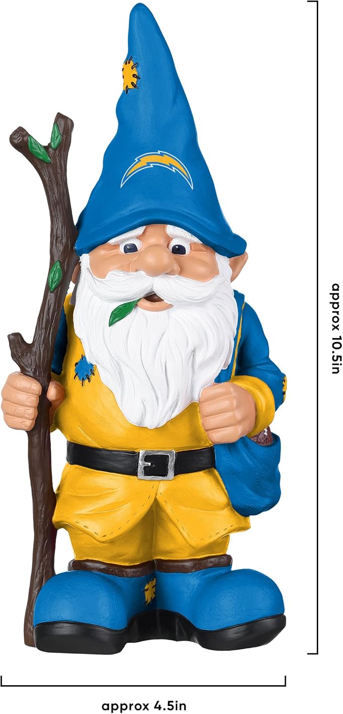 FOCO NFL Team Logo Holding Stick Garden Statue Outdoor Gnome