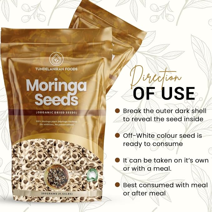 Moringa Seed | 700 Count Appx. | BEST MONEY VALUE | Moringa Seeds | Moringa Oliefera Seed | Edible Moringa Seed | Non GMO Organic Moringa Seeds | Premium Quality - TundeLaniran Foods (Big Pack)
