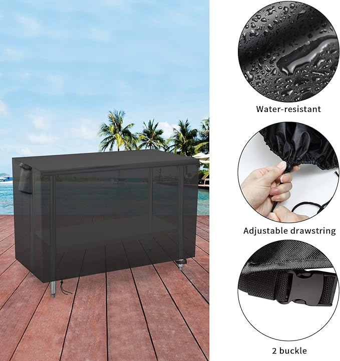 Outdoor Prep Table Cover 30 Inch,Waterproof Fadeproof UV Resistant Patio Stainless Steel Metal BBQ Table Cover All Season Protection for Outdoor Table - 30 x 24 x 35 Inch