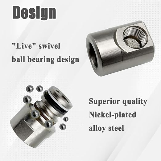 2Pcs 5024-Ni-AL 1/2 Inch Hose Reel Swivel Fitting Replacement, Swivel Fitting for Hose Reel 9SS8FP50XFP50-Ni-AL
