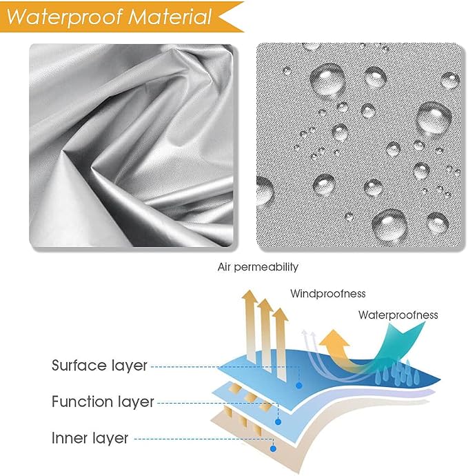 Folding Ladder Cover Dustproof Protector Waterproof with Drawstring for Step Ladder Patio Garden Outdoor Household Storage Bag Silver