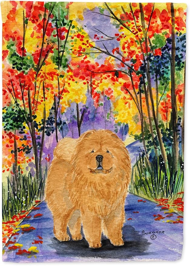 Caroline's Treasures SS7001GF Chow Chow Garden Flag Mailbox Flag Decorative Yard Flag Banner Outside Patio Artwork Yard Flower Beds, Garden Size, Multicolor