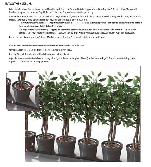 180 PCS - Premium Hevy Duty Drip Irrigation Watering Ring for 1/8" .125 Inch Tubing, Halo, Circle, Great for Greenhouse & Commercial Grower Applications (10" Diameter Ring, 180)