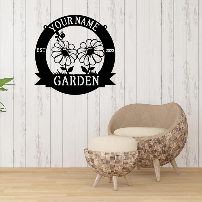 Personalized Welcome Signs for Mom's or Grandma's Garden, Outdoor Veggie Garden Decorative Sign, Gift for Gardener