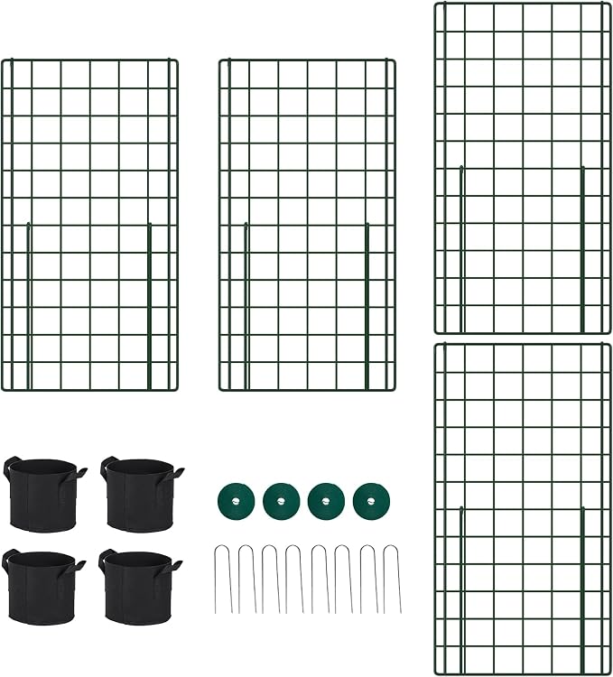 Cucumber Trellis for Garden - 4 Pack, 48" L x 24" W Garden Trellis for Climbing Plants Outdoor with Support Structures, A Frame Trellis for Climbing Vegetables Peas, Vine, Bean