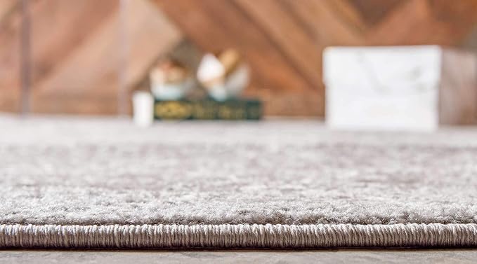 Unique Loom Trellis Frieze Collection Area Rug - Geometric (9' x 12' 2", Light Gray/ Ivory)