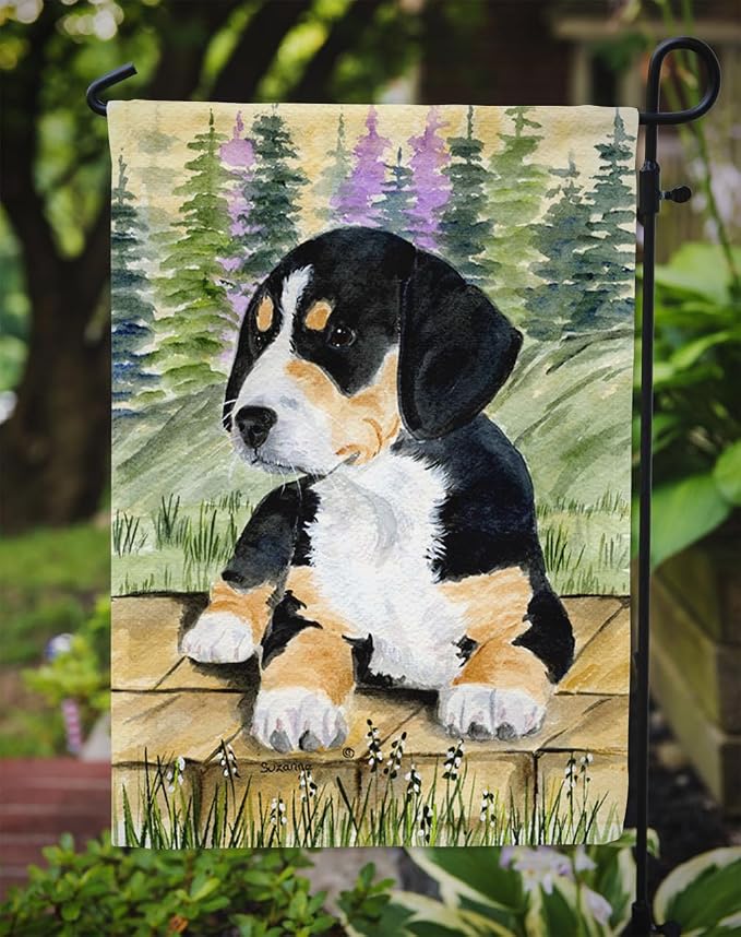 Caroline's Treasures SS8132GF Entlebucher Mountain Dog Garden Flag Mailbox Flag Decorative Yard Flag Banner Outside Patio Artwork Yard Flower Beds, Garden Size, Multicolor