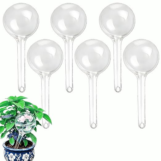 Plant Self Watering Devices – Automatic Watering Bulbs Self-Watering Stakes for Houseplants, Garden & Hanging Baskets Plant, Auto Waterer Globes Ideal for Vacation & Busy Schedules