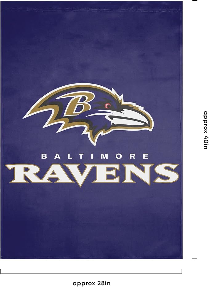 NFL Double Sided Team Logo Vertical Flag (40" x 28")