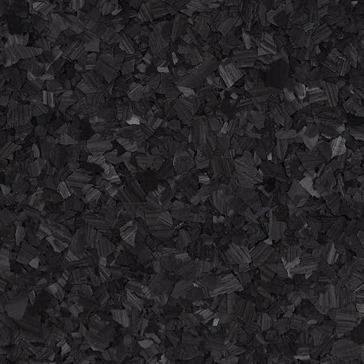 40 lb Box Decorative Chip Stone Flakes for Epoxy Floor Coating Protection/Enhancement for All Surfaces - for Garages, Basements, & More (Carbon)
