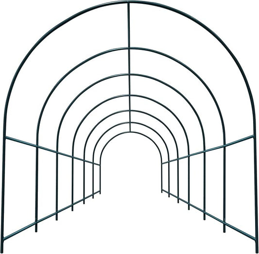 YardGrow Greenhouse Frames for Larger Hot Garden House Support Arch Frame Climbing Plants/Flowers/Vegetables Outdoor (19.6x7x7.2 FT)