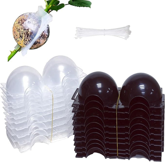 20 Pcs Air Layering Pods,Reusable Air Layering Propagation Kit Grafting Kit Plant Root Growing Box for Fast Propagation Plant Rooting Ball Plant Propagation Station Tree Grafting Supplies